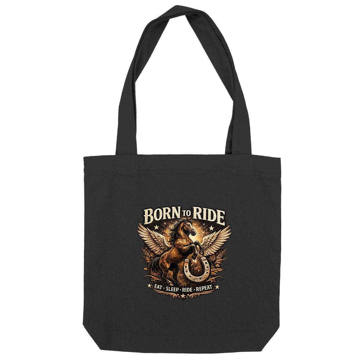 Tote Bag Born To Ride - face_noir